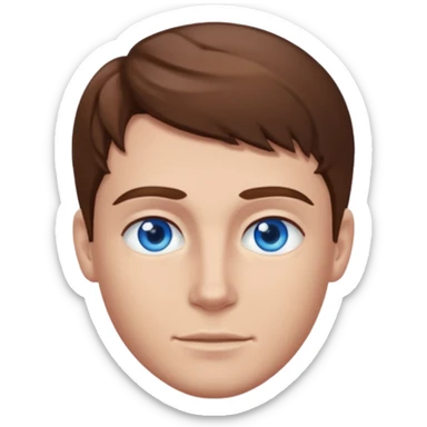 Jacob Underwood brown hair, blue eyes sticker