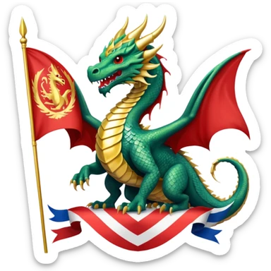 A draconic nation represent emoji sticker