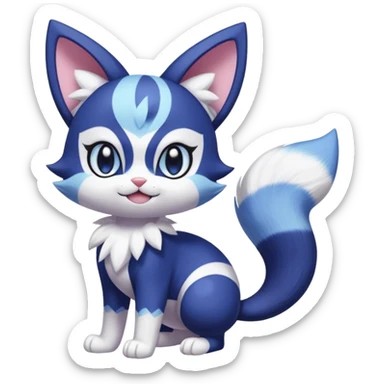  Fey Toony Meowstic-Skitty-Delcatty-Sprigatito-Purrloin-fusion-hybrid sticker