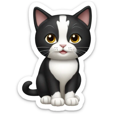 Tuxedo Cat Breed Full Body sticker