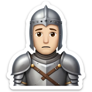 sad knight, that slowly dying sticker