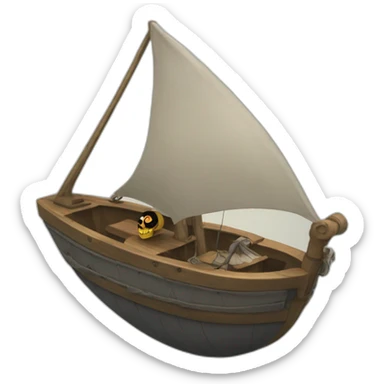 Charon sailing Acheron sticker