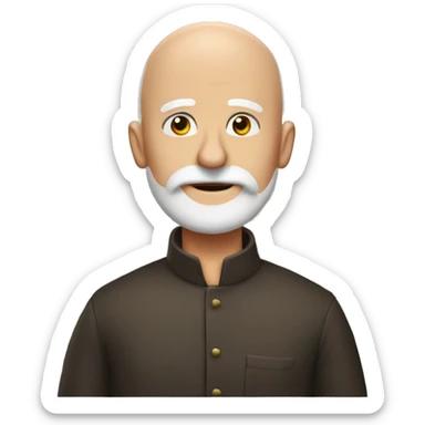 Bald man with a white beard dressed like a turkey  sticker