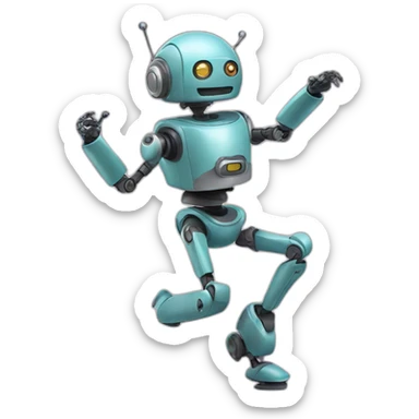 dancing robot sticker