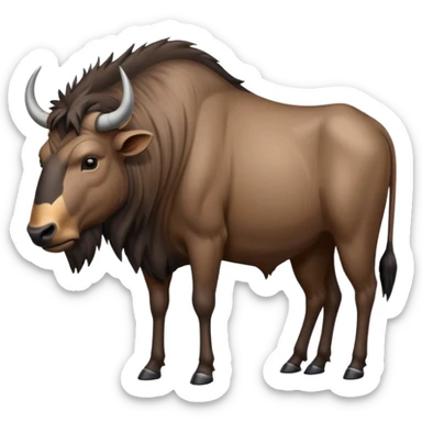 Wildebeest super realistic  sticker