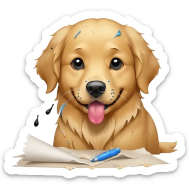 Dog ate homework  sticker