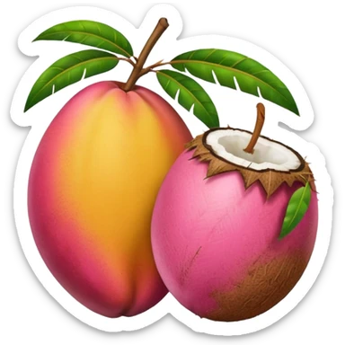 mango rosa y coco sticker