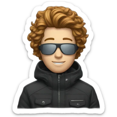 grant pretending to be shaun white sticker