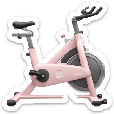 light pastel pink stationary bike sticker