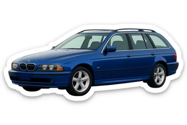 Make the car blue, keep the original style, no background. sticker