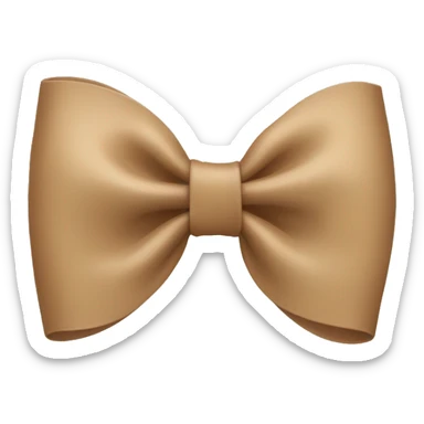 A tan light brown bow sticker