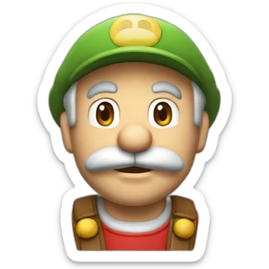 Vieux Mario sticker