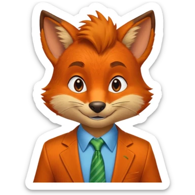 Nick Wilde from the Zootopia Disney movie sticker