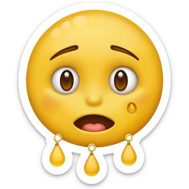 Yellow emoji doing choking emote sticker