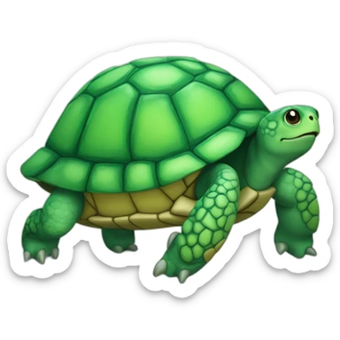 tartaruga com asas azuis sticker