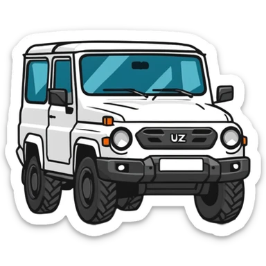 UAZ Patriot Russian 4x4 SUV with rugged appearance sticker