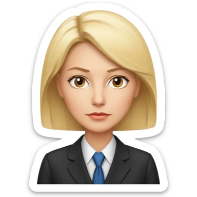 serious blond business woman in her forties sticker
