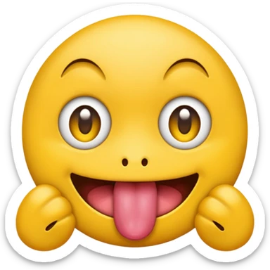 creat an emoji with x’s for eyes and it’s tongue sticking out, basic emoji style sticker