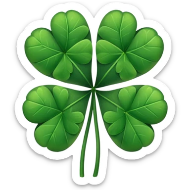 Trébol de 5 hojas de black Clover sticker