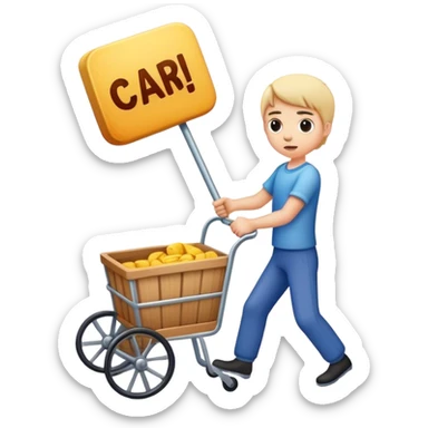 Striking the cart sticker