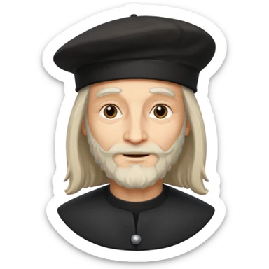 Leonardo da Vinci wear black berret sticker