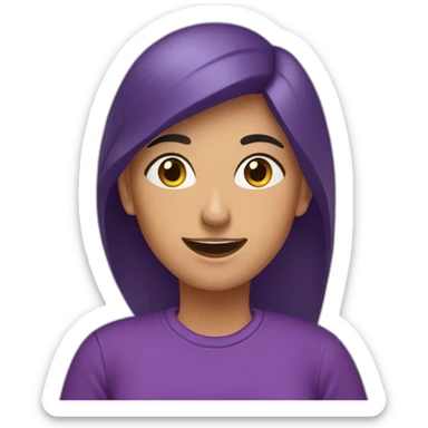 Armenian women in purple sweatshirt and celebrating something  sticker