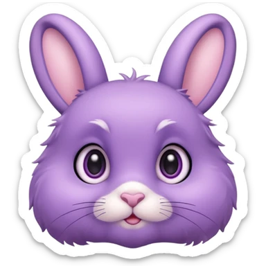 Cute purple bunny sticker