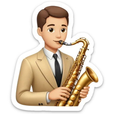 Swing jazz musician playing saxophone sticker