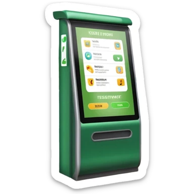 Digital Kiosk + green interface + public info, Street Advertisements. sticker