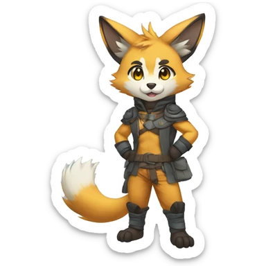 Kemono-style, Chibi, Anthro-Fur-Sona-Fakémon, apparels, Full Body sticker