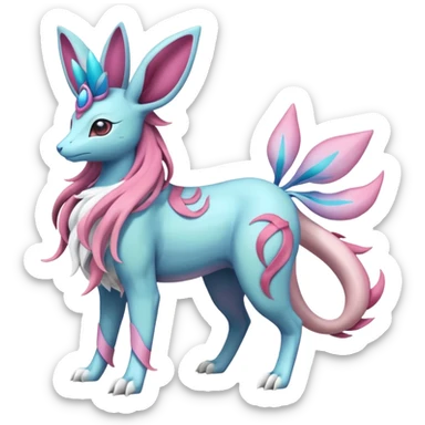 Suicune-Sylveon-Meganium-fusion (full body) sticker