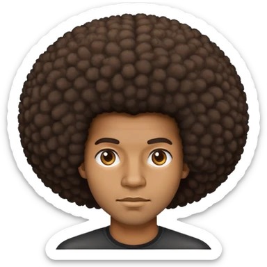 Black guy with large Afro  sticker