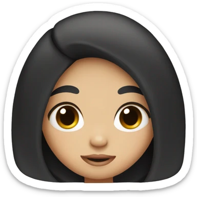 girl with black hair and asian skin pregnant  sticker