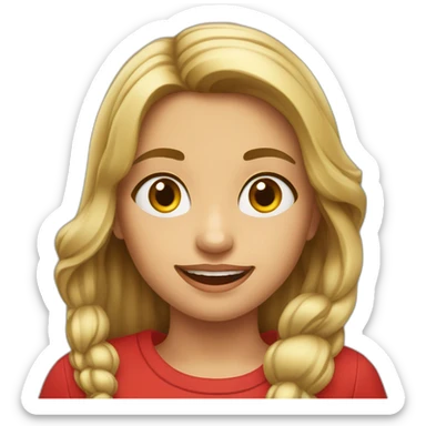 Une fille qui boit un coca cola sticker