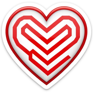 eight bit heart ￼ sticker