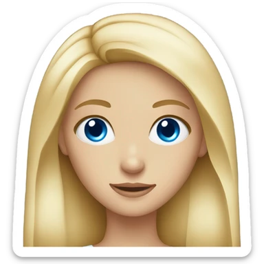 Blonde girl with blue eyed  sticker