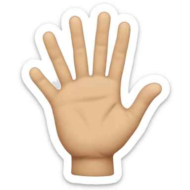 create a hand with all the fingers closed except the index and middle sticker