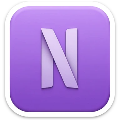 Netflix aesthetic "N" logo in pastel purple sticker