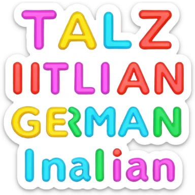 italian german word quiz sticker