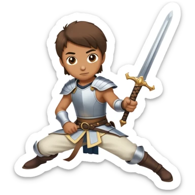 the sword on the floor and a mirror person sticker