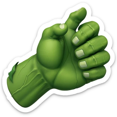 Hulk's hand smashing sticker