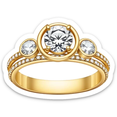 jewelry shop with diamond rings and gold bracelets sticker