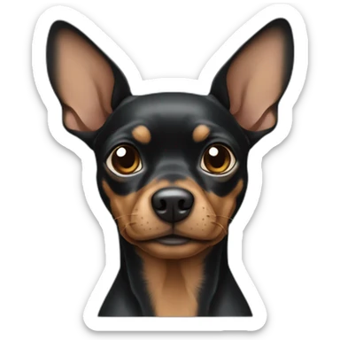 Black Miniature pincher sticker
