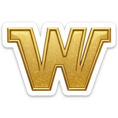 The word wonderful with glitter sticker