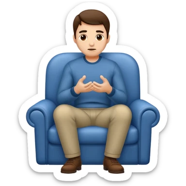 A man insisting to you to sit in his lap empty handed sticker