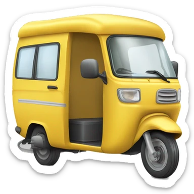yellow 3 wheel￼ van ￼  sticker