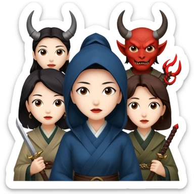 Kpop demon hunters movie Rumi Zoey and Mira  sticker