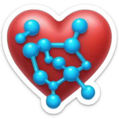 Molecule trapped in a heart organ sticker