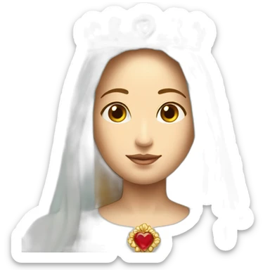 blessed Virgin Mary with crown sticker