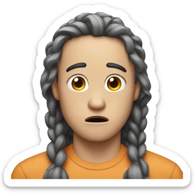 Stressed out about to cry sticker